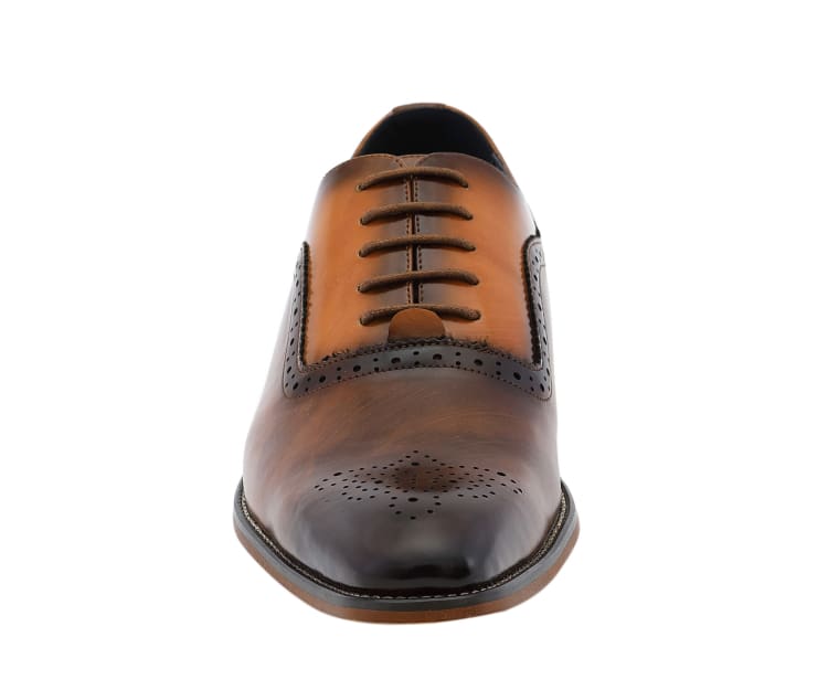 
                      
                        Amali Piedmont tan cap toe oxfords​ front
                      
                    