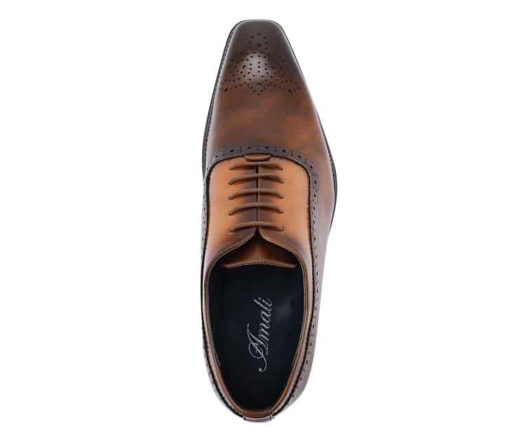 
                      
                        Amali Piedmont tan cap toe oxfords​ top
                      
                    