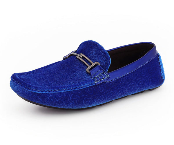 Blue Velvet Loafers | Driving Shoes | Roberto by Amali  display picture 3