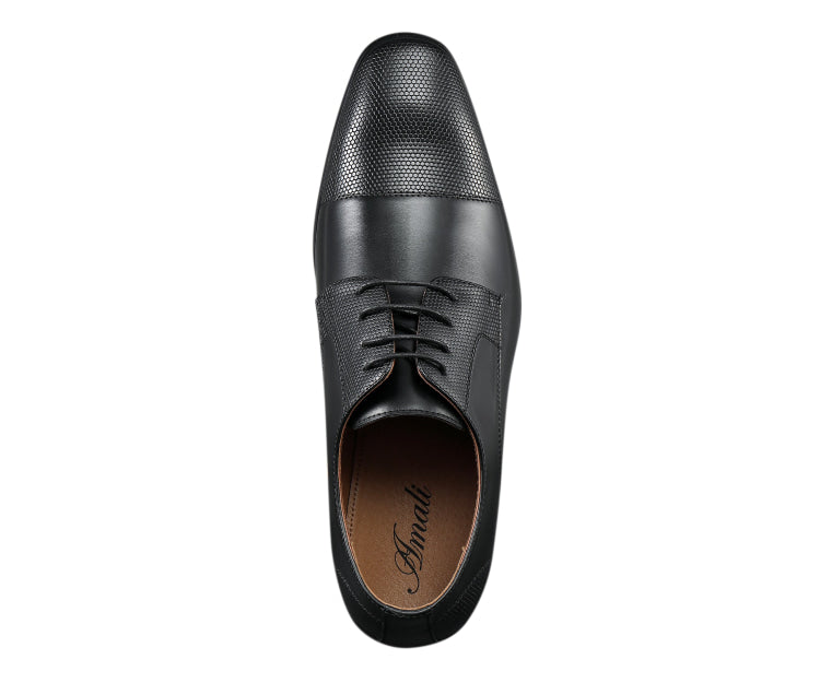 
                      
                        Amali Russo black cap toe shoes top
                      
                    