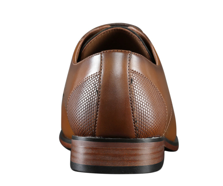 
                      
                        Amali Russo cognac cap toe shoes back
                      
                    