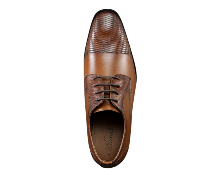 
                      
                        Amali Russo cognac cap toe shoes top
                      
                    