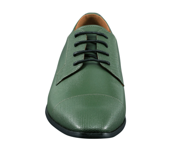 
                      
                        Amali Russo green cap toe shoes front
                      
                    