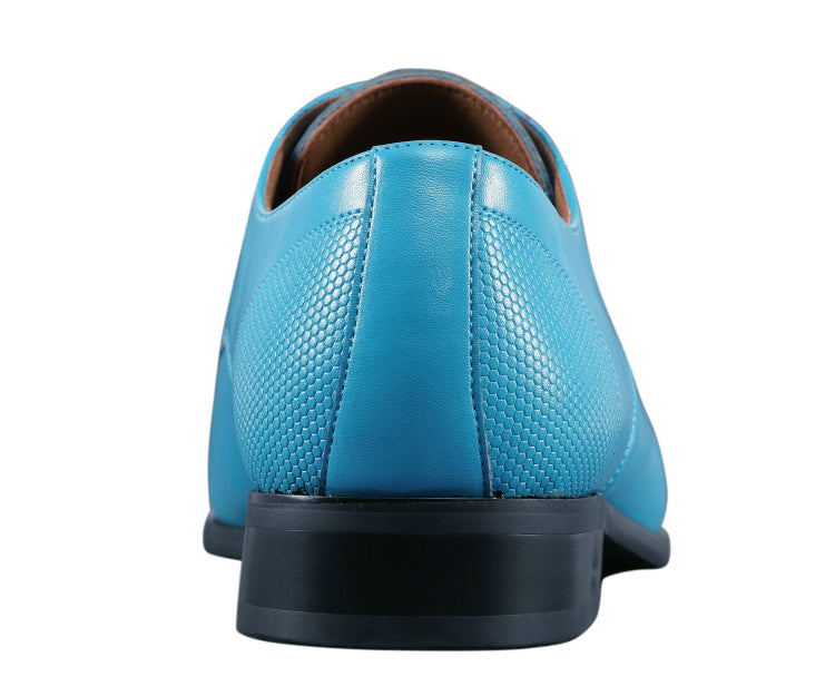 
                      
                        Amali Russo teal cap toe shoes back
                      
                    