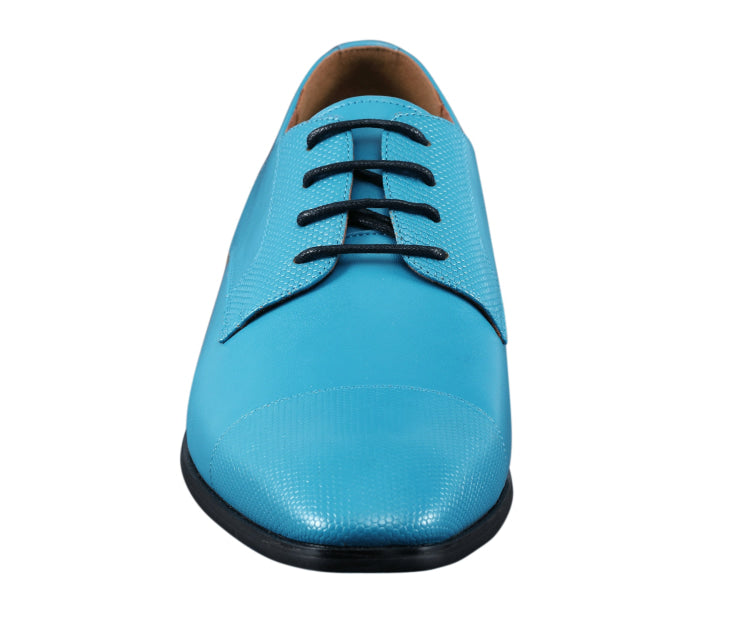 
                      
                        Amali Russo teal cap toe shoes front
                      
                    