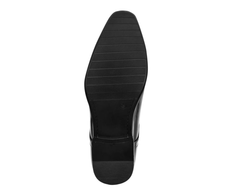 Black Derby Dress Shoes | Mens Patent Flair