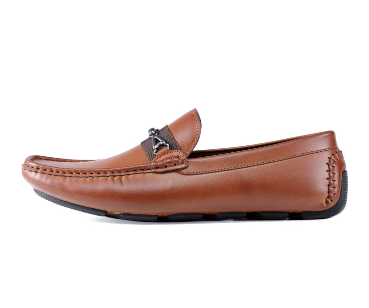 Amali Spear tan moccasins​ side