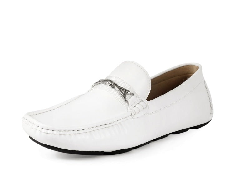 Amali Spear white moccasins main