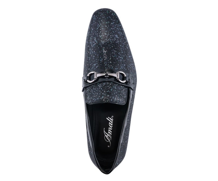 
                      
                        Amali Sutton black glitter loafers top
                      
                    