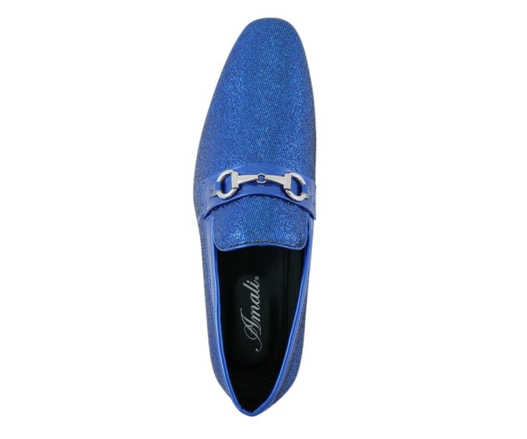 
                      
                        Amali Sutton blue glitter loafers top
                      
                    
