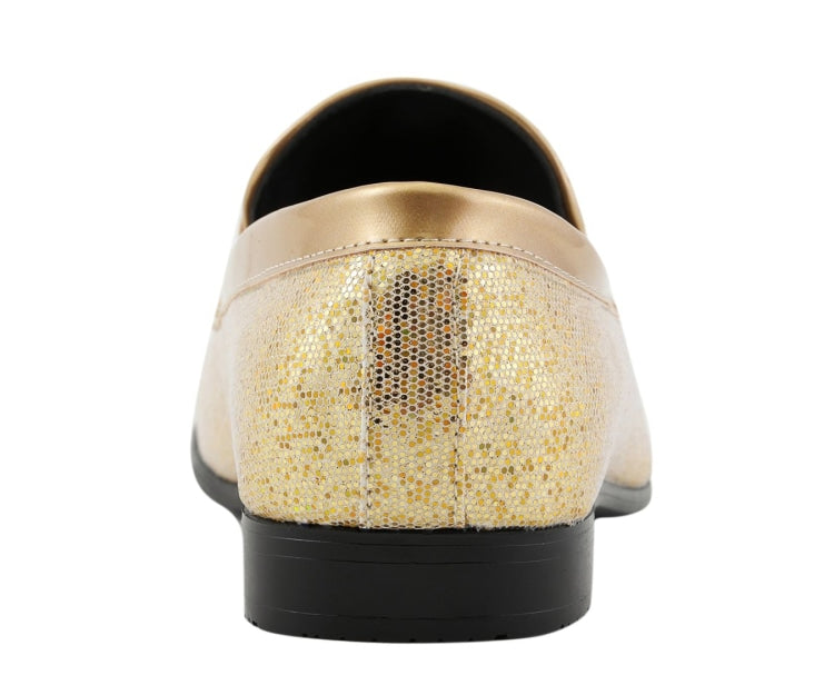 
                      
                        Amali Sutton gold glitter loafers back
                      
                    