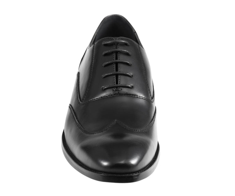 
                      
                        Amali Theo black wingtip oxford shoes front
                      
                    