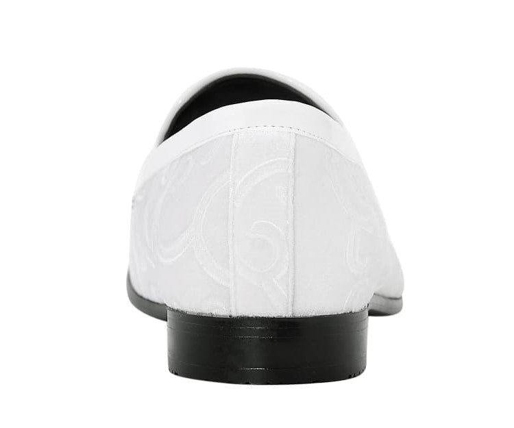 
                      
                        Amali Throne white paisley loafers back
                      
                    
