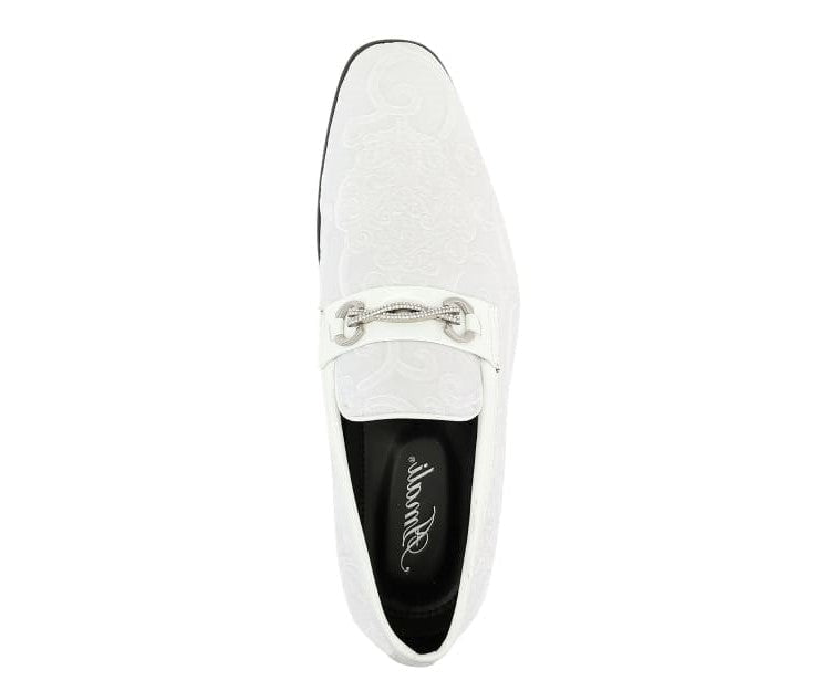 
                      
                        Amali Throne white paisley loafers top
                      
                    