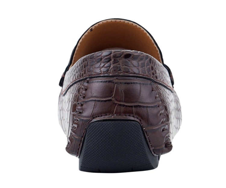 
                      
                        Amali Titus mens brown driving loafers back
                      
                    