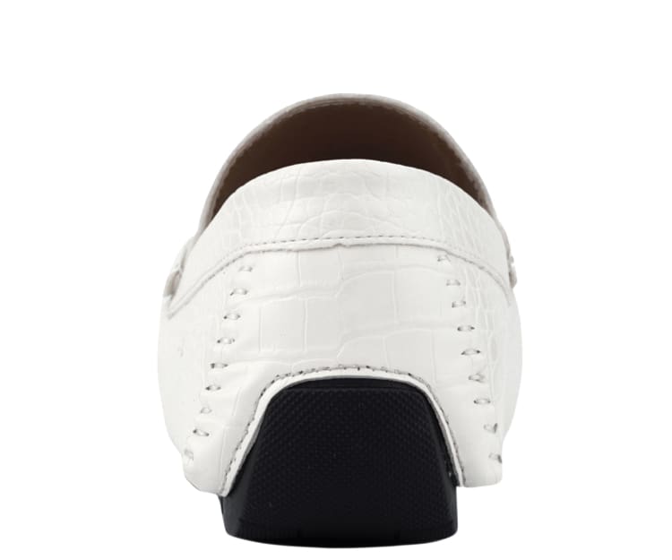 
                      
                        Amali Titus mens white driving loafers back
                      
                    