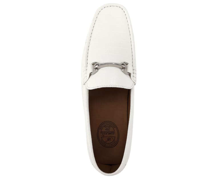 
                      
                        Amali Titus mens white driving loafers top
                      
                    
