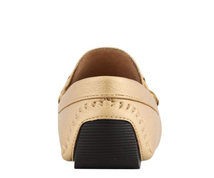 
                      
                        Amali Trentino gold moccasins back
                      
                    