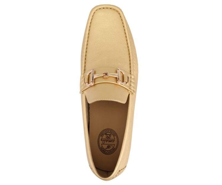 
                      
                        Amali Trentino gold moccasins top
                      
                    