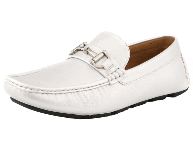 Amali Trentino silver moccasins main