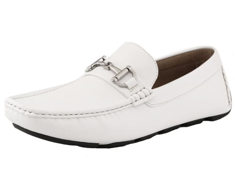 Amali Trentino white moccasins main