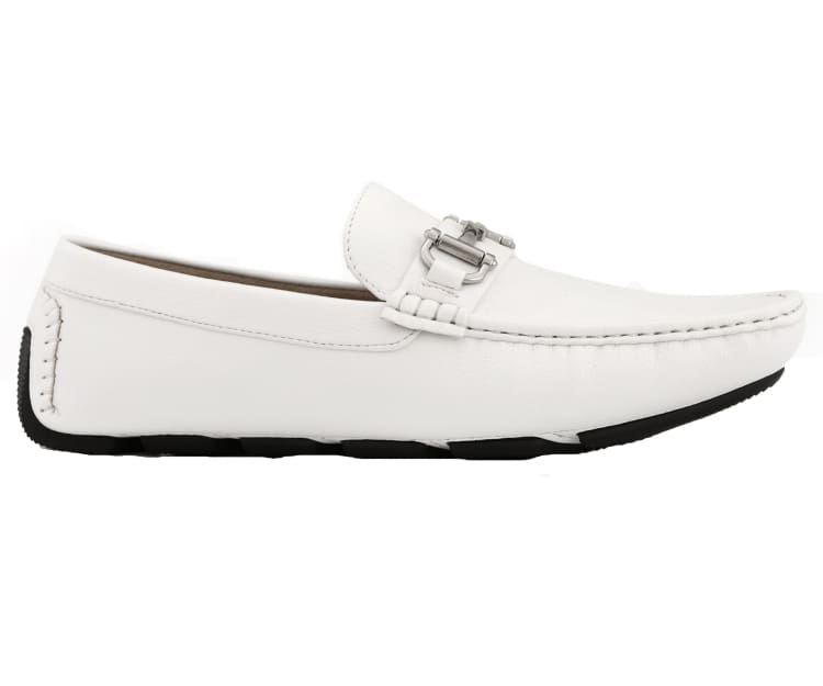 
                      
                        Amali Trentino white moccasins side
                      
                    