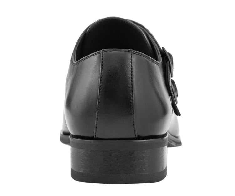 
                      
                        Amali Tucker black monk strap shoes back
                      
                    