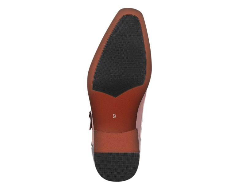 
                      
                        Amali Tucker cognac monk strap shoes sole
                      
                    