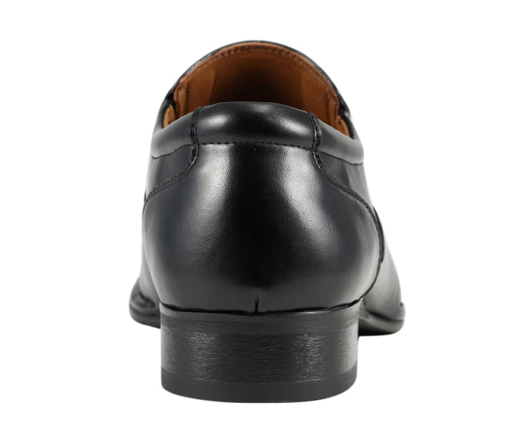 
                      
                        Amali Victor black square toe loafers back
                      
                    