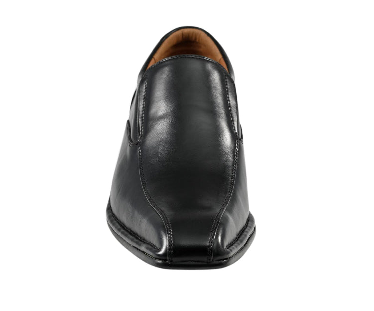 
                      
                        Amali Victor black square toe loafers front
                      
                    