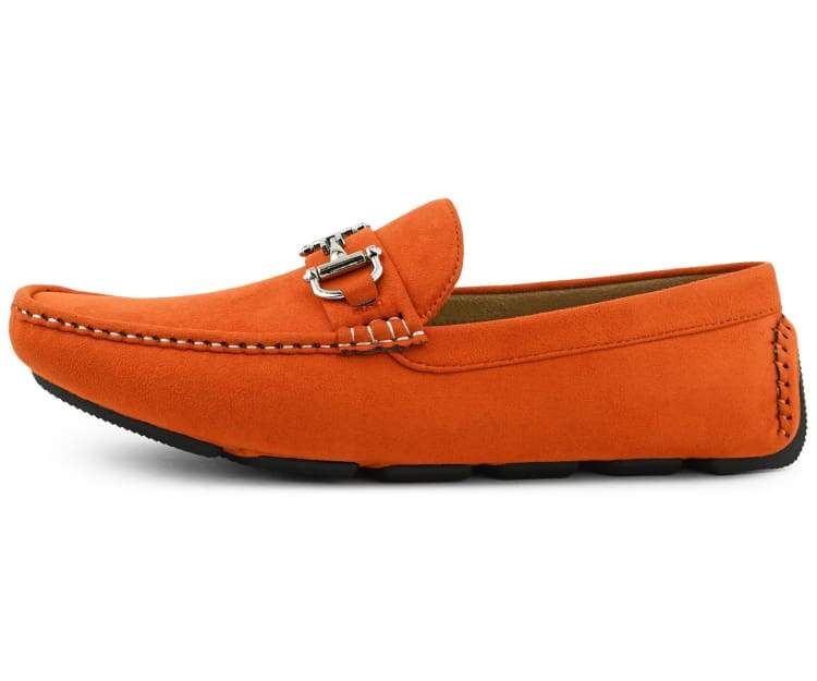
                      
                        Amali Walken orange driving loafers side
                      
                    