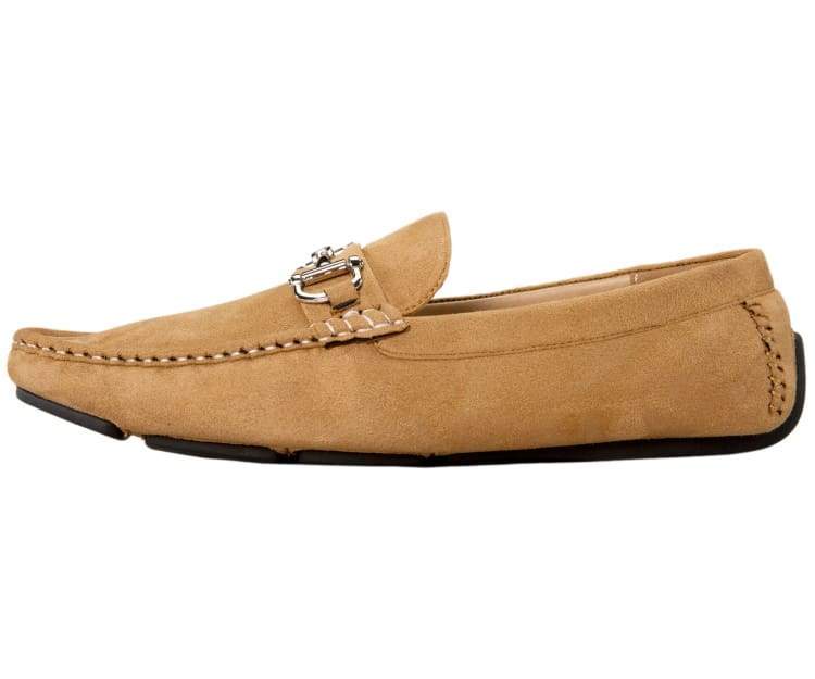 Amali Walken taupe loafers side