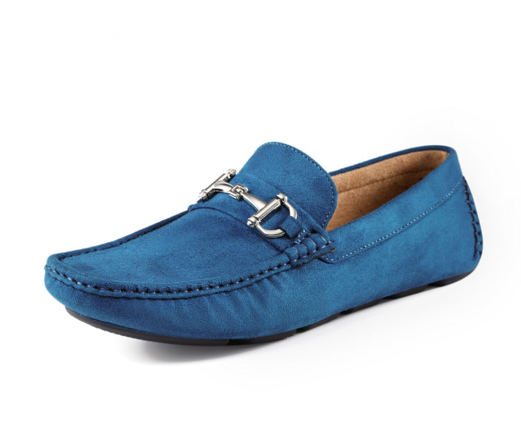 Amali Walken teal driving loafers main