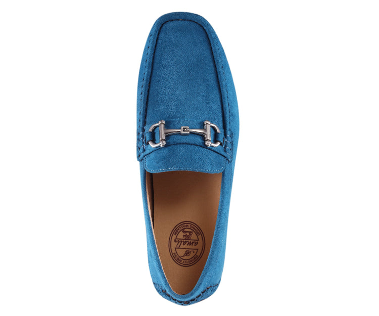 
                      
                        Amali Walken teal driving loafers top
                      
                    