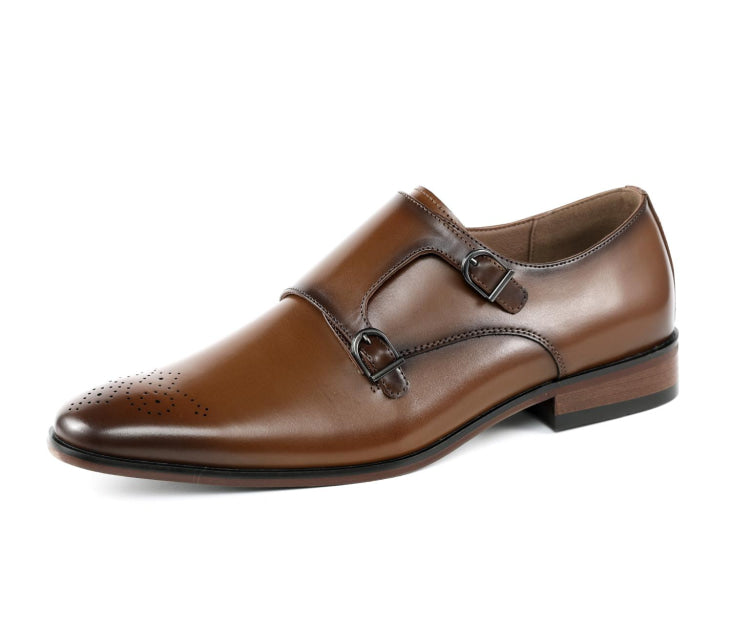 Amali Willis cognac monk straps main