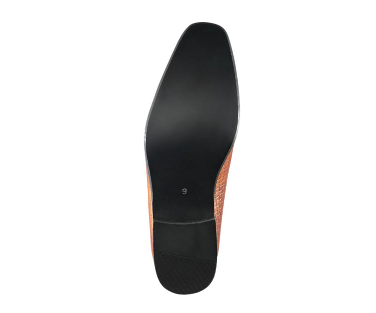 
                      
                        Amali Wren tan woven loafers sole
                      
                    