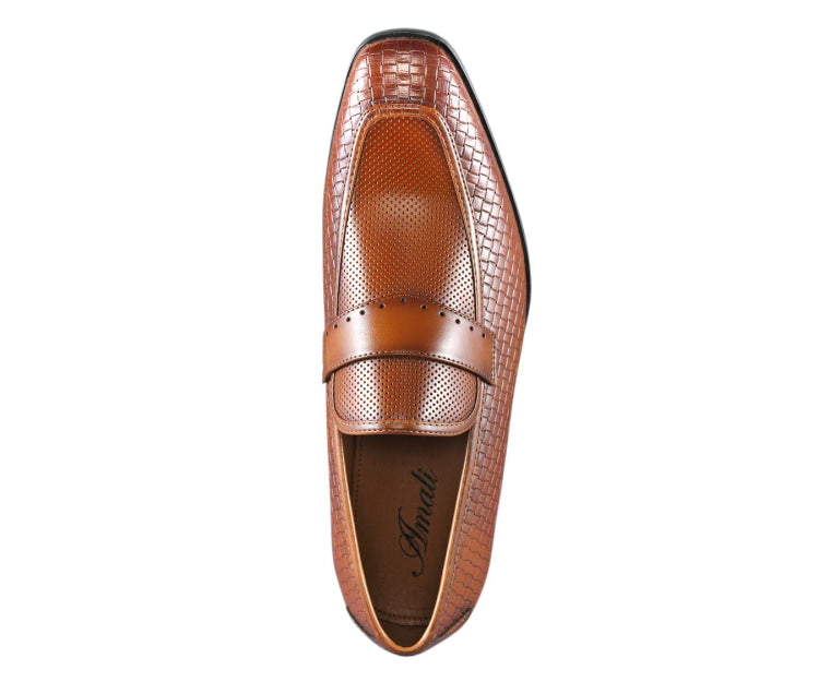 
                      
                        Amali Wren tan woven loafers top
                      
                    