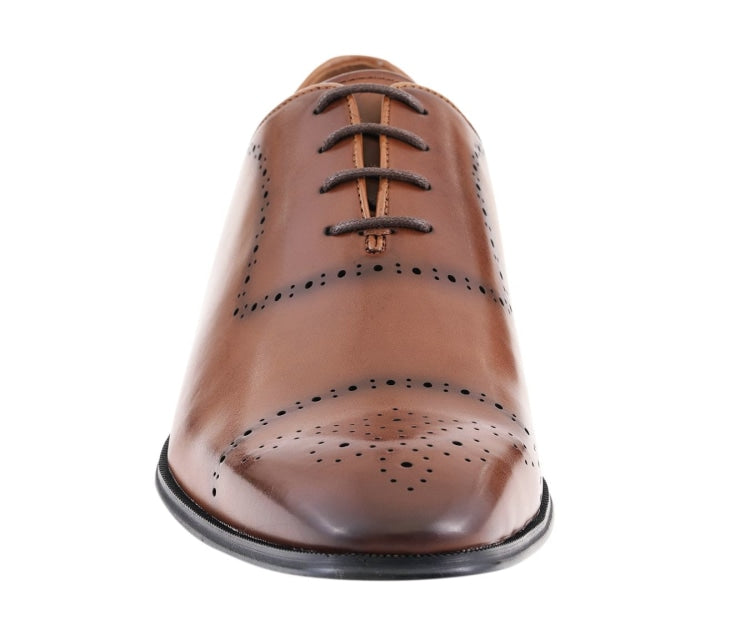 
                      
                        Amali Wyatt cognac cap toe oxfords front
                      
                    