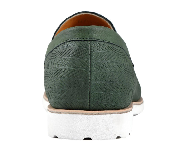 
                      
                        Amali Elias green penny loafers back
                      
                    