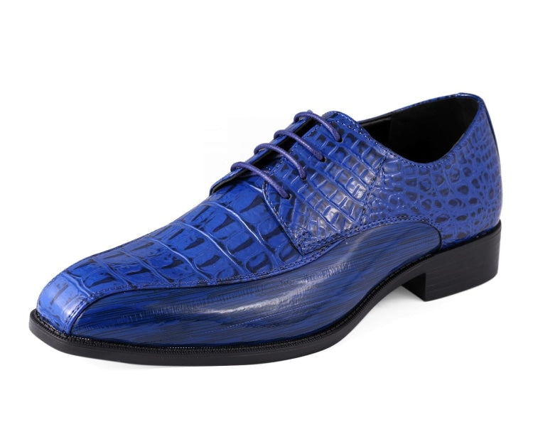 Harvey Royal Alligator Print Oxfords