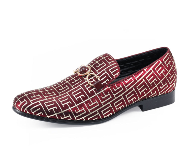 Kazimar Burgundy Designer Loafers